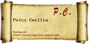 Polcz Cecília névjegykártya